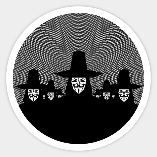 Million Mask March Sticker by chobopop